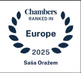 Saša Oražem is ranked Band 2 in Chambers — Chambers Europe 2025